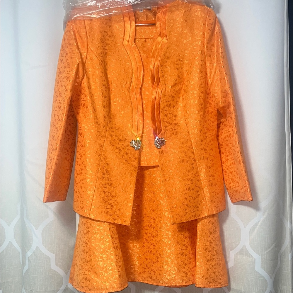 EY Vibrant Orange Two-Piece Suit